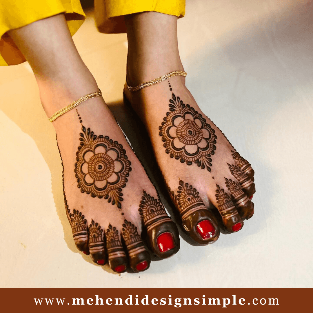 leg mehndi design simple arabic