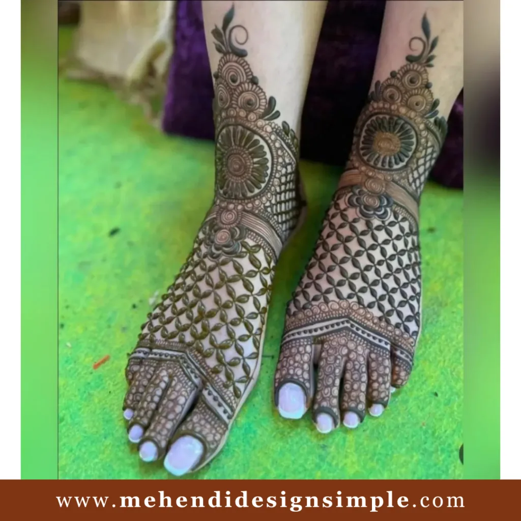 Top 15 leg mehndi design simple arabic 3 Bridal leg mehendi design