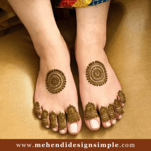 easy leg mehendi design