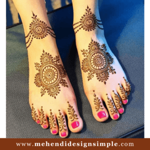 Side leg mehendi design