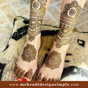 leg mehendi design simple​