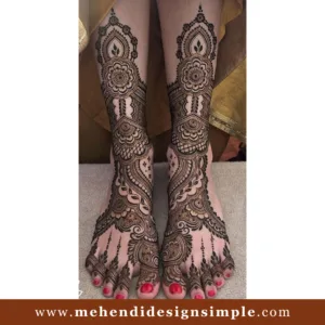 leg mehendi design for bride 2024