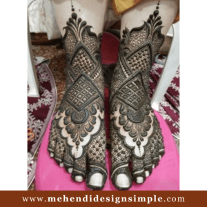 leg mehendi design side