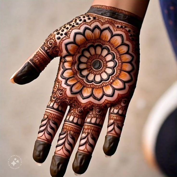 2 Front Hand Mehendi Design