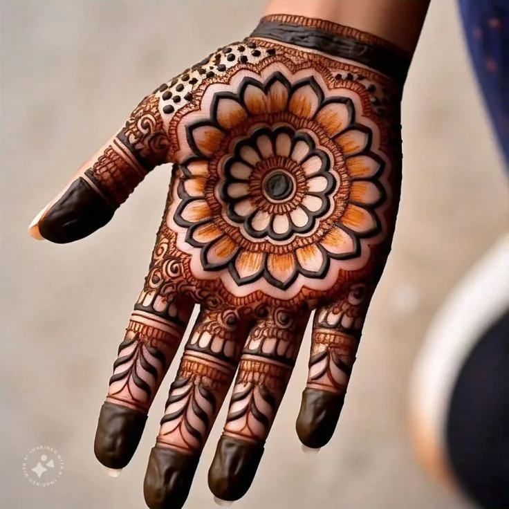 2 Front Hand Mehendi Design
